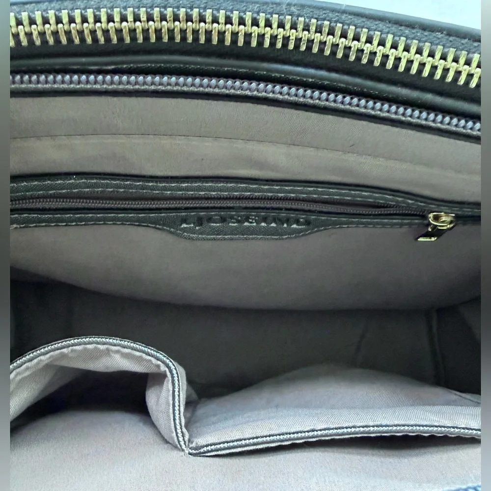 LJOSEIND Designer Handbag Tote Pewter Silver Large Crossbody Shoulder Bag NWOT